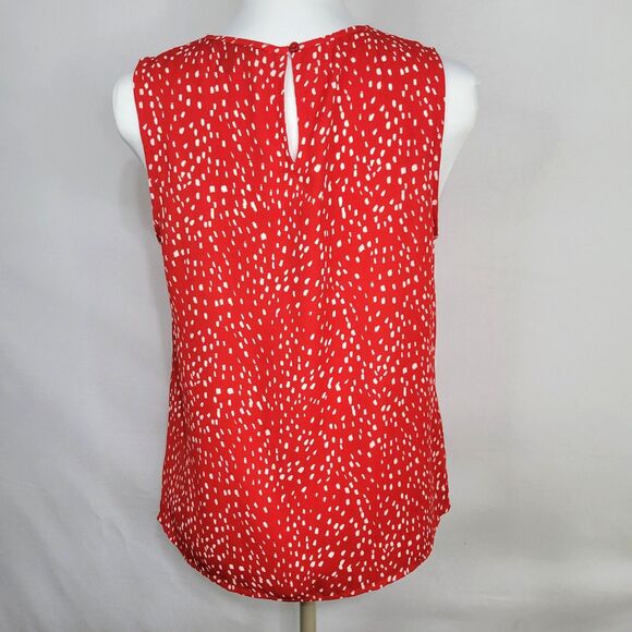 Banana Republic red white sleeveless tunic top size small - Picture 3 of 8